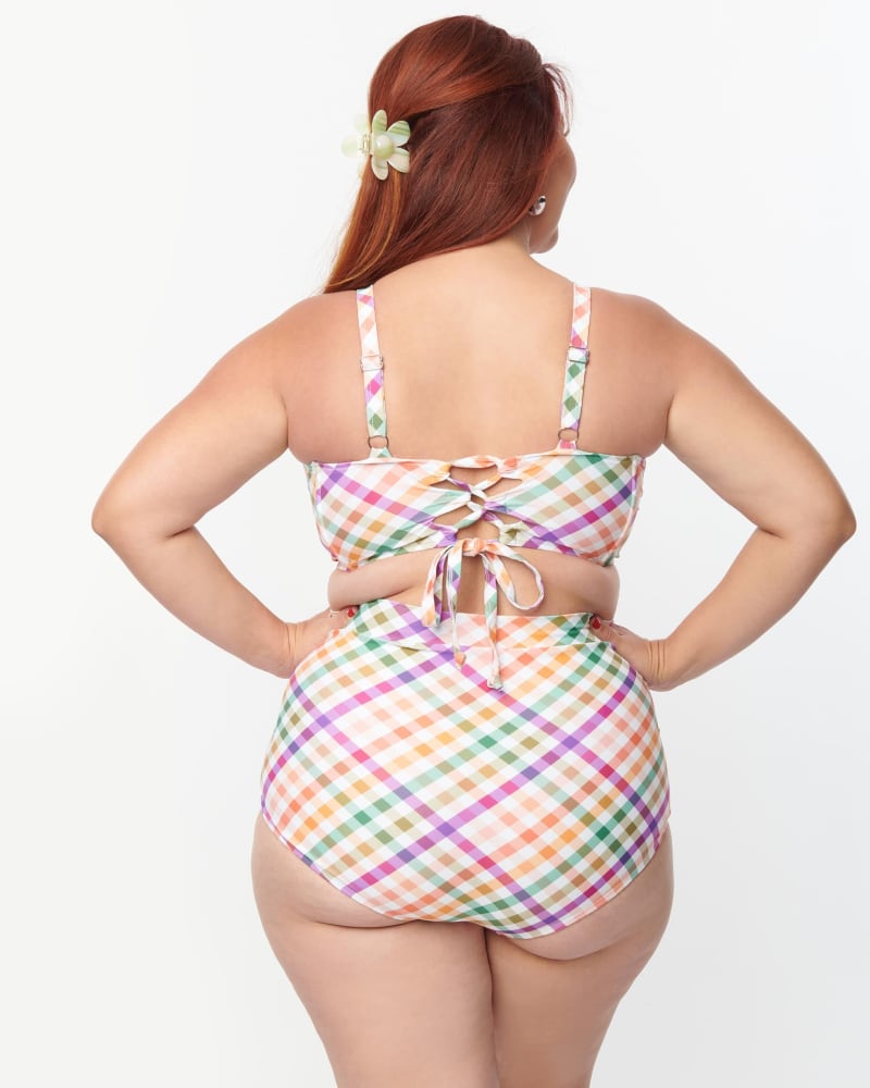 Plus size gingham swimsuit best sale